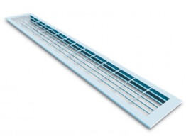 Lanesto - Ontluchtingsrooster Blank aluminium 65 x 480 mm