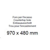 Plados Infinity NF9910 - Inbouw - 990 x 500mm - 1 bak - omkeerbaar - Nanostone D