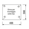 Plados One ON5610ST - Onderbouw - 560 x 435mm -1 bak - Ultrametal Titanio