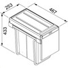 C30H302V - 134.0039.554 - Cube - Afvalsorteersysteem / Zijdelingse deuropening /