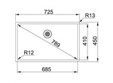 BXX210/1106801 - 127.0390.404 - BOX - Vlakbouw-  SlimTop- en onderbouwspoelbak /