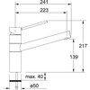 Franke 301406 Ozone - Eengreepsmengkraan met zwenkbare uitloop / Top lever