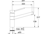 Franke 301406 Ozone - Eengreepsmengkraan met zwenkbare uitloop / Top lever