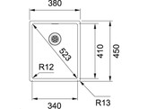 BXX210/1103401 - 127.0390.330 - BOX - Vlakbouw-  SlimTop- en onderbouwspoelbak /