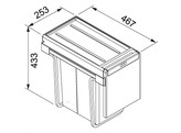 C30H303 - 134.0039.555 - Cube - Afvalsorteersysteem / Zijdelingse deuropening /