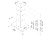 Novy 7640 Eilandkap Flatline 90 cm inox