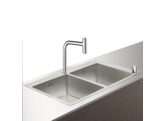 Hansgrohe C71-F765-10 ST Sink combi 370 x 370 - Roestvrijstaal
