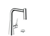 Hansgrohe 73805000 - M7120-H220 2-hole single lever kitchen mixer 220 with pull-