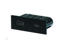Lanesto - Piccolo Rechthoekig inbouwstopcontact met USB-A   C aansluiting -Zwart