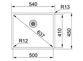 BXX210/1105001 - 127.0390.403 - BOX - Vlakbouw-  SlimTop- en onderbouwspoelbak /