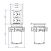 Bachmann - Elevator inbouwstopcontact - RVS-look