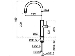 350359 - Motif Design 3-in-1 - Ronde kraan rond - Copper - Single