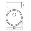 Lanesto Luanco- Ronde spoelbak diameter 440 mm