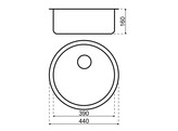 Lanesto Luanco- Ronde spoelbak diameter 440 mm