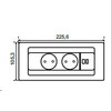 Evoline  Inbouwstopcontact  2-voudig   1 USB C   wit