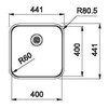 SRX2104001 - 127.0694.606 - Smart - Vlakbouw-   SlimTopspoelbak / 441 x 441 mm /