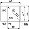 BXX260/160R1 - 127.0390.405 - BOX - Vlakbouw-  SlimTop- en onderbouwspoelbak / 5