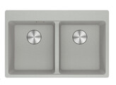 Franke MRG620 Maris - inbouwspoelbak / 760 x 500 mm / 2 bakken / Platinum