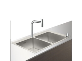 Hansgrohe C71-F765-10 Sink combi 370 x 370 - Roestvrijstaal